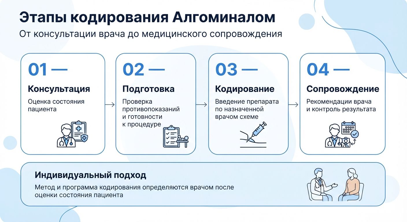 Кодирование препаратом «Алгоминал» в Хасавюрте инфографика